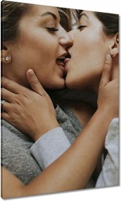 Vászonkép 70x100 Nők csókja