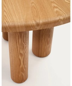 Kerek étkezőasztal kőrisfa dekorral ø 120 cm Mailen – Kave Home