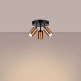 Sollux SL.1377 - Spotlámpa WINX 3xGU10/10W/230V fekete/réz