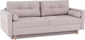 Szófa kinyitható, öregrózsaszín anyag Queens, AURELIA