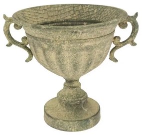 antik zöld színű bádog kehely 23,5x23 cm