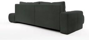 Ágyazható, kárpitozott L alakú sarokülőgarnitúra tárolóval ALMADA, balos, antracit