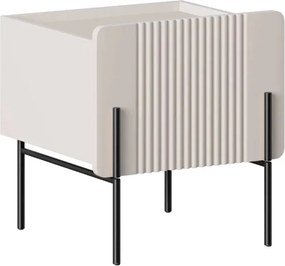 Malmi éjjeliszekrény fiókkal 45 cm - kasmír / fekete lábak