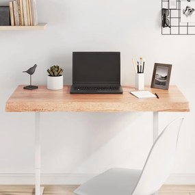világosbarna asztallap 100x40x(2-6)cm kezelt tömör élőszegélyes