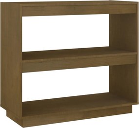 vidaXL mézbarna tömör fenyőfa könyvszekrény 80 x 35 x 71 cm