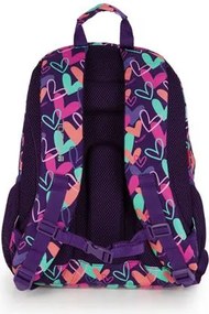 Hátizsák, iskolatáska, cipzáras, GABOL Kokoro, lila, szívek (GA237840L)