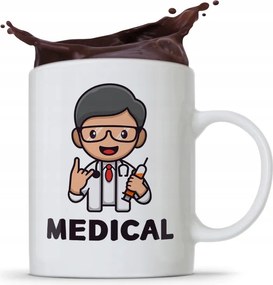 Orvos Bögre Medical nyomott mintával, fényképpel