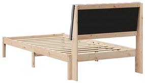 Ágykeret Kárpitozott Fejtámlával fejtámlával Barna 100 x 200 cm