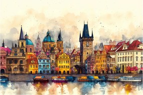 Kép - Ősz a festett városban (90x60 cm)
