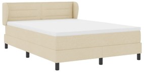 Boxspring Ágy Matrac Krém 140x200 cm Szövet