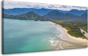 Vászonkép Vízpart Hullámok Hegyek Természet 80x40 cm Ajándéknak is tökéletes