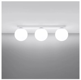 Fehér mennyezeti lámpa üveg búrával ø 12 cm Umerta – Nice Lamps