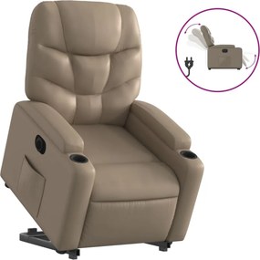 vidaXL elektromos kávészínű műbőr felállást segítő dönthető fotel