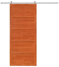 Pajtaajtó Viaszbarna 100 x 208 cm Tömör fenyőfa