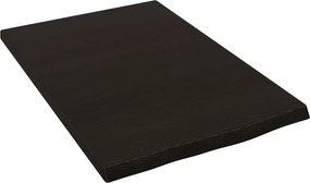 vidaXL sötétbarna kezelt tömör tölgyfa fali polc 40x60x2 cm