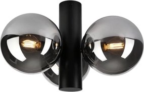 Mennyezeti lámpatest SFERIO 3xE14/5W/230V fekete/füstfekete