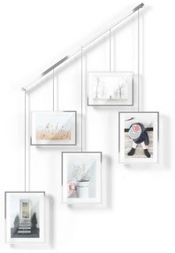 Ezüstszínű fém fali képkeret szett 5 db-os 70x80 cm Exhibit – Umbra
