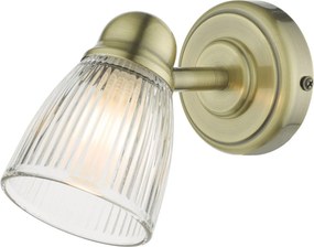 Dar lighting modern fürdőszobai lámpa cedric antik sárgaréz átlátszó darced0775 IP44