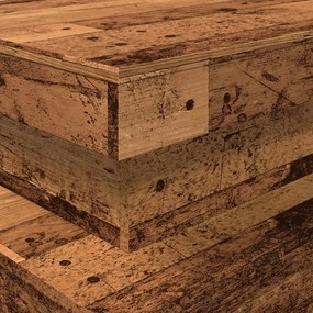antik fa színű dohányzóasztal LED-lámpákkal 90x50x40 cm