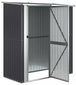 antracitszürke horganyzott acél kerti fészer 180,5x97x209,5 cm