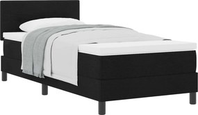 vidaXL Boxrugós ágy matracmal fejtámlával Fekete 80 x 200 cm szövet