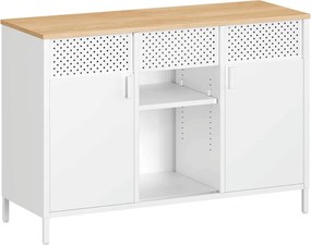 Fehér komód AUK-E1420 WT, 110×40×76 cm