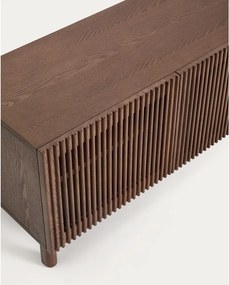 Sötétbarna cipőtartó kőrisfa dekorral 98x50x43 cm Beyla – Kave Home