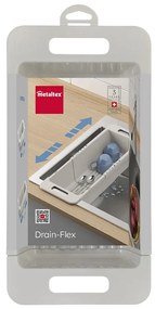 Szürke állítható műanyag teleszkópos csepegtető mosogatóba 52x18 cm – Metaltex