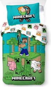 Minecraft Jungle Explore ágyneműhuzat 140×200cm, 70×90 cm