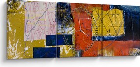 Kép - Absztrakció (órával) (90x30 cm)