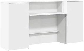 recepciós pult fehér 200x50x103,5 cm szerelt fa