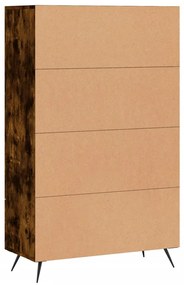füstös tölgy színű szerelt fa magasszekrény 69,5 x 31 x 115 cm
