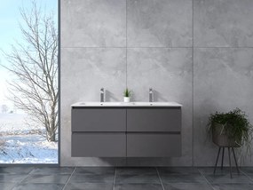 Dijon || Matt antracit szürke, fürdőszoba szekrény mosdóval 120cm
