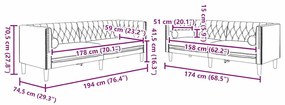 Kanapé Szett 2 pcs Sötétszürke Bársony
