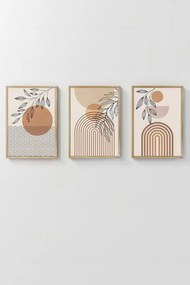 Artsycllct6 keretezett MDF falikép, 3 db-os szett