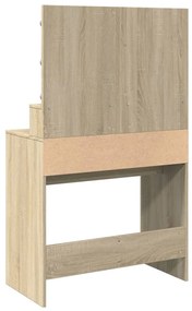 sonoma tölgy színű fésülködőasztal LED-del 80 x 41 x 134,5 cm