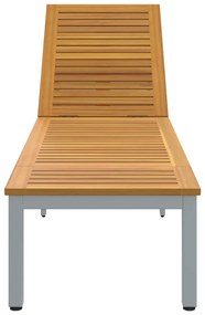 Nyugágy Szürke 200x55x35 cm Tömör Akáciából