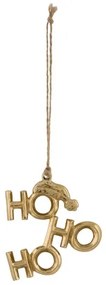 Fém függödísz Ho-Ho-Ho, 9x8cm,arany
