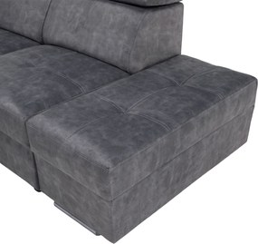 Ülőgarnitúra, szürke, jobbos, MALAGA