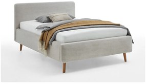 Bézs kárpitozott egyszemélyes ágy ágyrács nélkül 120x200 cm Mattis – Meise Möbel
