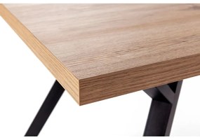 Natúr színű étkezőasztal tölgyfa asztallappal 90x160 cm Marion – Marckeric
