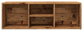 antik fa színű szerelt fa cipőtároló pad 105 x 35 x 35 cm