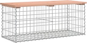 vidaXL tömör duglászfenyő gabion kerti pad 103x44x42 cm