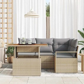 Kert étkező szett 5 pcs Barna és szürke 100 x 55 x 73 cm
