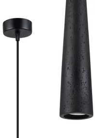 Sollux SL.1355 - Csillár zsinóron ELECTRA 1xGU10/10W/230V beton/fekete