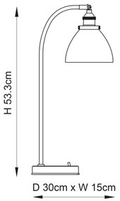 Endon 91740 - Asztali lámpa HANSEN 1xE14/40W/230V matt króm
