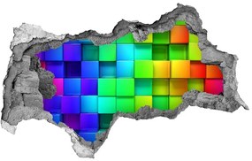 3d lyuk fal dekoráció Színes dobozok nd-b-34591970