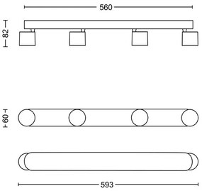 Philips - LED Dimmelhető spotlámpa STAR 4xLED/4,5W/230V