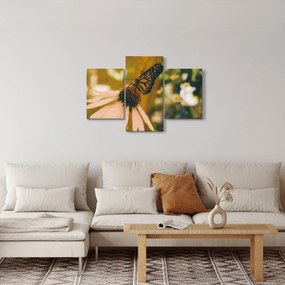 Pillangó képe a virágon (90x60 cm)
