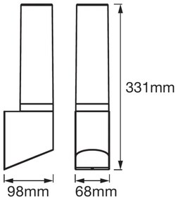 Ledvance - LED Kültéri fali lámpa FLARE 1xLED/7W/230V IP44